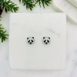 Panda Face Stud Earrings