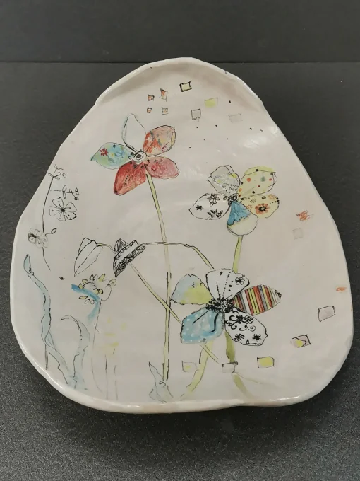 Party Flowers Bowl or Dish