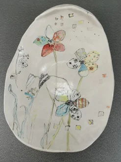 Party Flowers Bowl or Dish