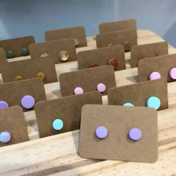 Pastel Collection; Dot Stud Polymer Clay Earrings: Small