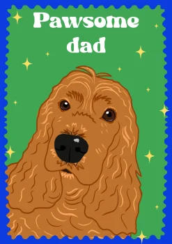Pawsome Dad Cockerspaniel Card