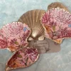 Peach Floral Oyster | Unique Coastal Decor | Art & Soul