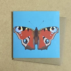 Peacock Butterfly Greetings Card
