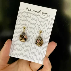 Pendant Crystal Embroidery Earrings (Waterdrop)