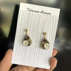Pendant Crystal Embroidery Earrings (Waterdrop)
