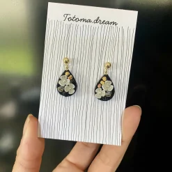 Pendant Crystal Embroidery Earrings (Waterdrop)