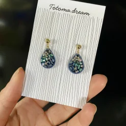 Pendant Crystal Embroidery Earrings (Waterdrop)