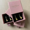 Pineapple huggie hoops