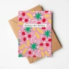 Pink Abstract Happy Birthday Card