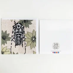 Pink Beetle Greetings Card