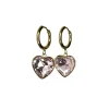Pink heart earrings