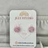 Pink Marble No. 1 - Handmade Polymer Clay Earrings