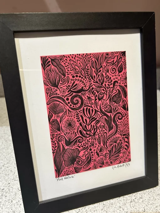 Pink Nature - Original Framed Artwork