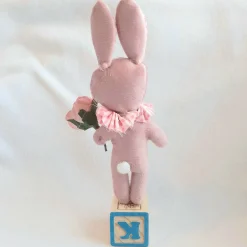 Pink Velvet Bunny Ornament