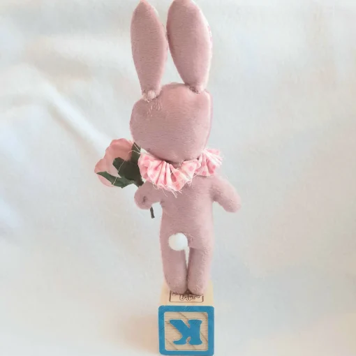 Pink Velvet Bunny Ornament