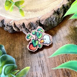 Plant Ghost Wooden Pin