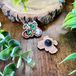Plant Ghost Wooden Pin