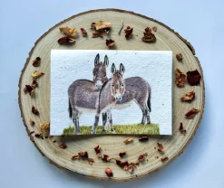 Plantable Wildflower Card - Donkey Duo