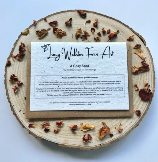 Plantable Wildflower Card - Cosy Cat