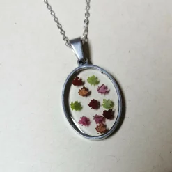 Pressed Leaves Pendant Necklace