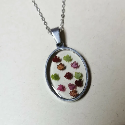 Pressed Leaves Pendant Necklace