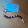 Pure Copper Toggle Catch Bracelet with Rose Quartz, Faceted Navy Golds