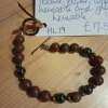 Pure Copper Toggle Clasp Bracelet with Sesame Jasper, Copper Hematite
