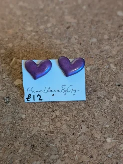 Purple Heart Studs
