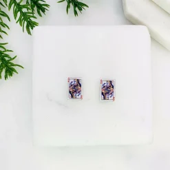 Queen Of Hearts Playing Card Stud Earrings