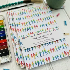 Rainbow Children Recycled Journal Notebook