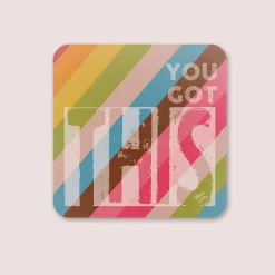 Rainbow Motto Coaster