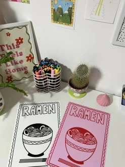 Ramen Print - Black & White