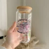Rather Be Home Reading My TBR Pile 16oz Glass Can