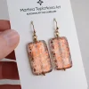 Rectangle Statement Glass Earrings