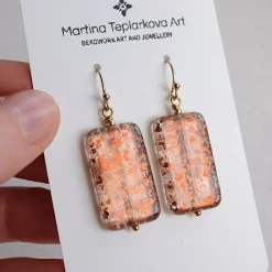 Rectangle Statement Glass Earrings