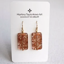 Rectangle Statement Glass Earrings