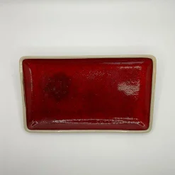 Red Big Rectangle Plate