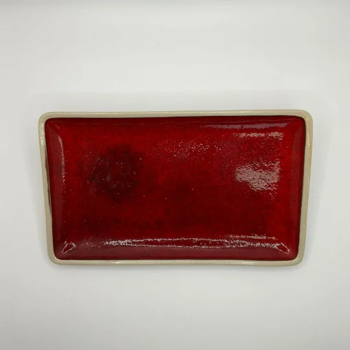 Red Big Rectangle Plate