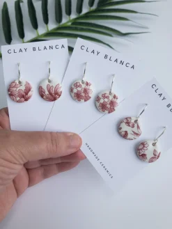 Red China Round Dangles