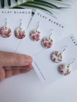 Red China Round Dangles