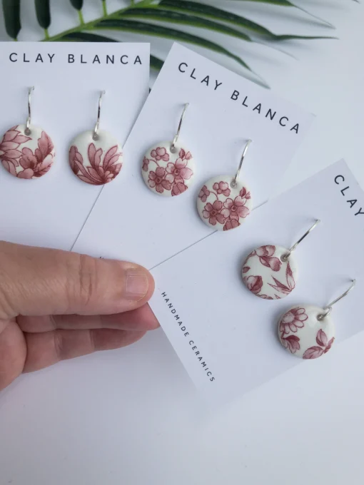 Red China Round Dangles