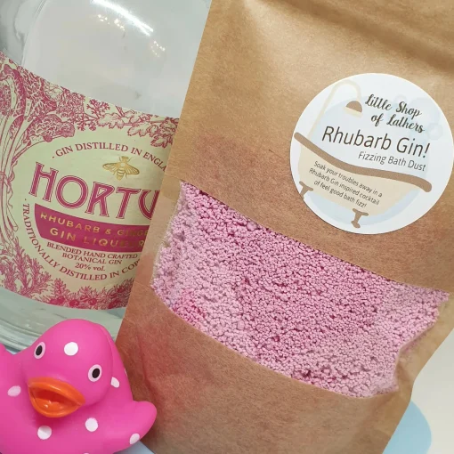 Rhubarb Gin Fizzing Bath Dust for a Luxurious Bath | Art & Soul