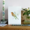 Robin and Snowdrops Greetings Card