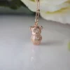 Rose Gold Bear Necklace