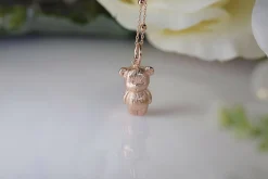 Rose Gold Bear Necklace
