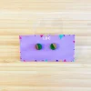 Round Wooden Green Clear Resin Studs