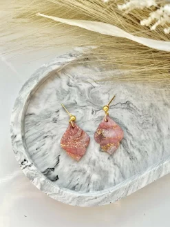 Ruby Sky No. 2 - Handmade Polymer Clay Earrings