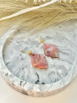 Ruby Sky No. 2 - Handmade Polymer Clay Earrings