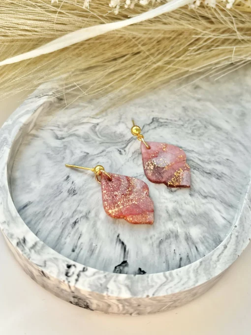 Ruby Sky No. 2 - Handmade Polymer Clay Earrings