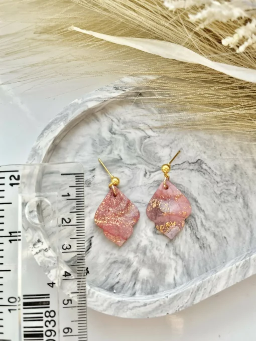 Ruby Sky No. 2 - Handmade Polymer Clay Earrings